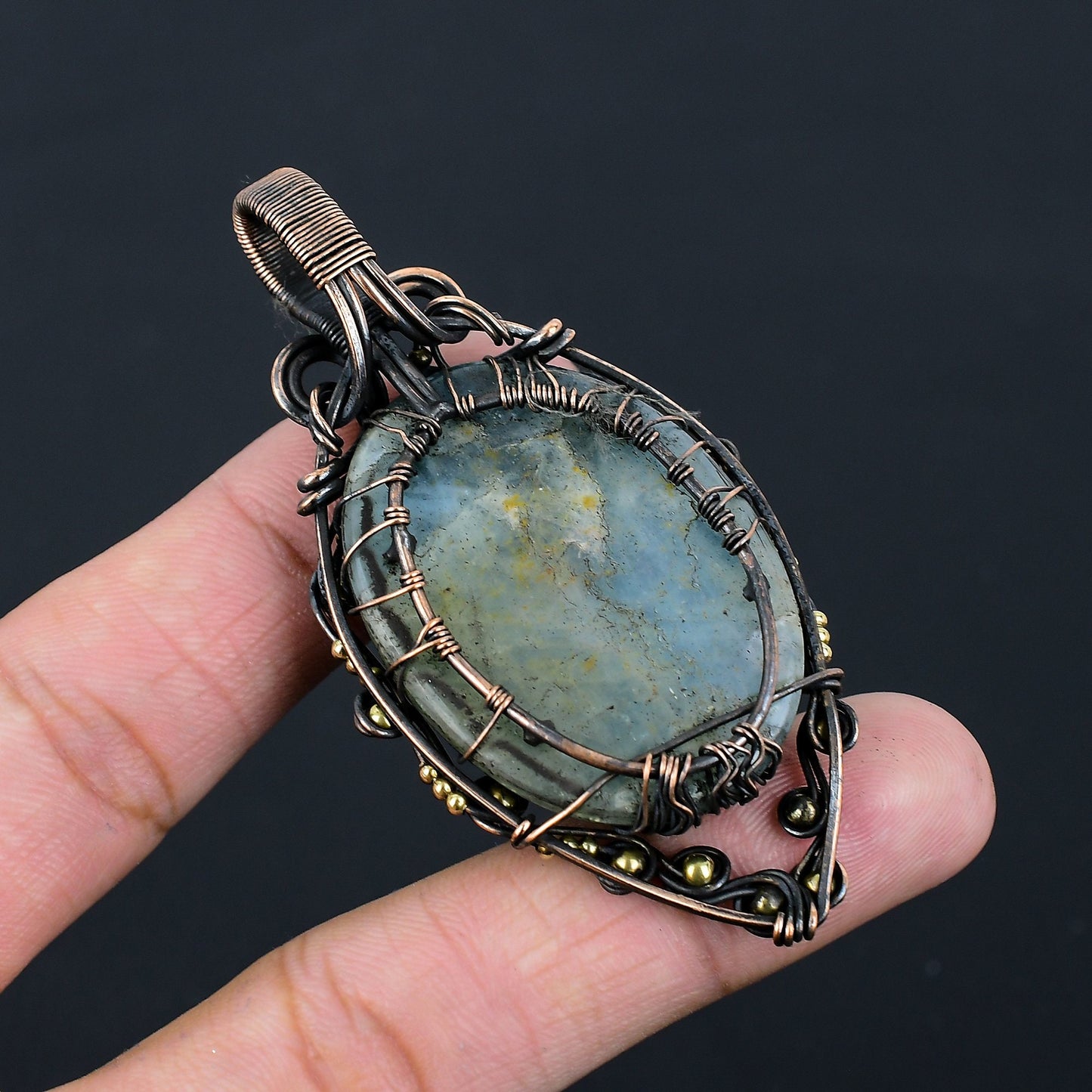 Blue Aquamarine Gemstone Pendant