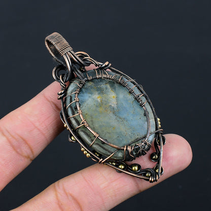 Blue Aquamarine Gemstone Pendant