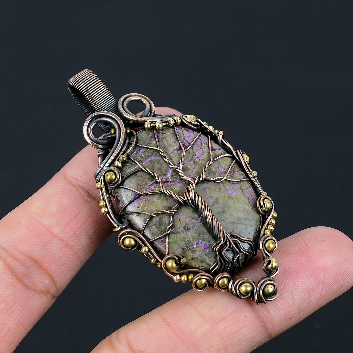 Purple Purpurite Gemstone Pendant
