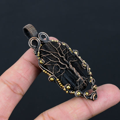 Black Tourmaline Gemstone Pendant