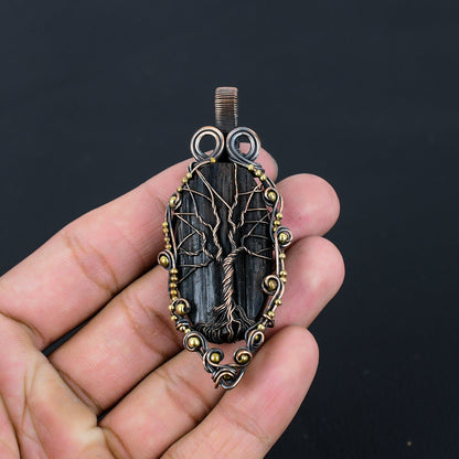 Black Tourmaline Gemstone Pendant