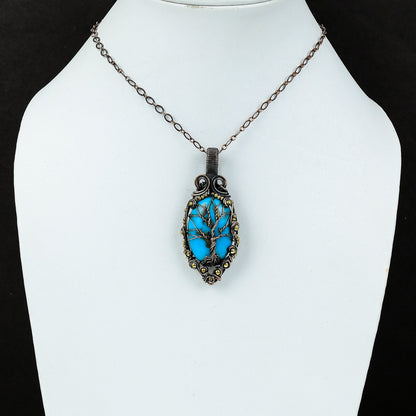 Blue Turquoise Gemstone Pendant