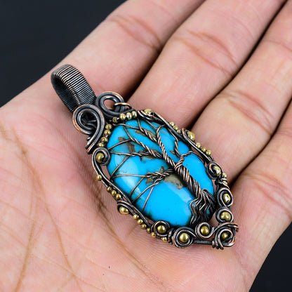Blue Turquoise Gemstone Pendant