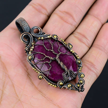 Kashmir Red Ruby Gemstone Pendant