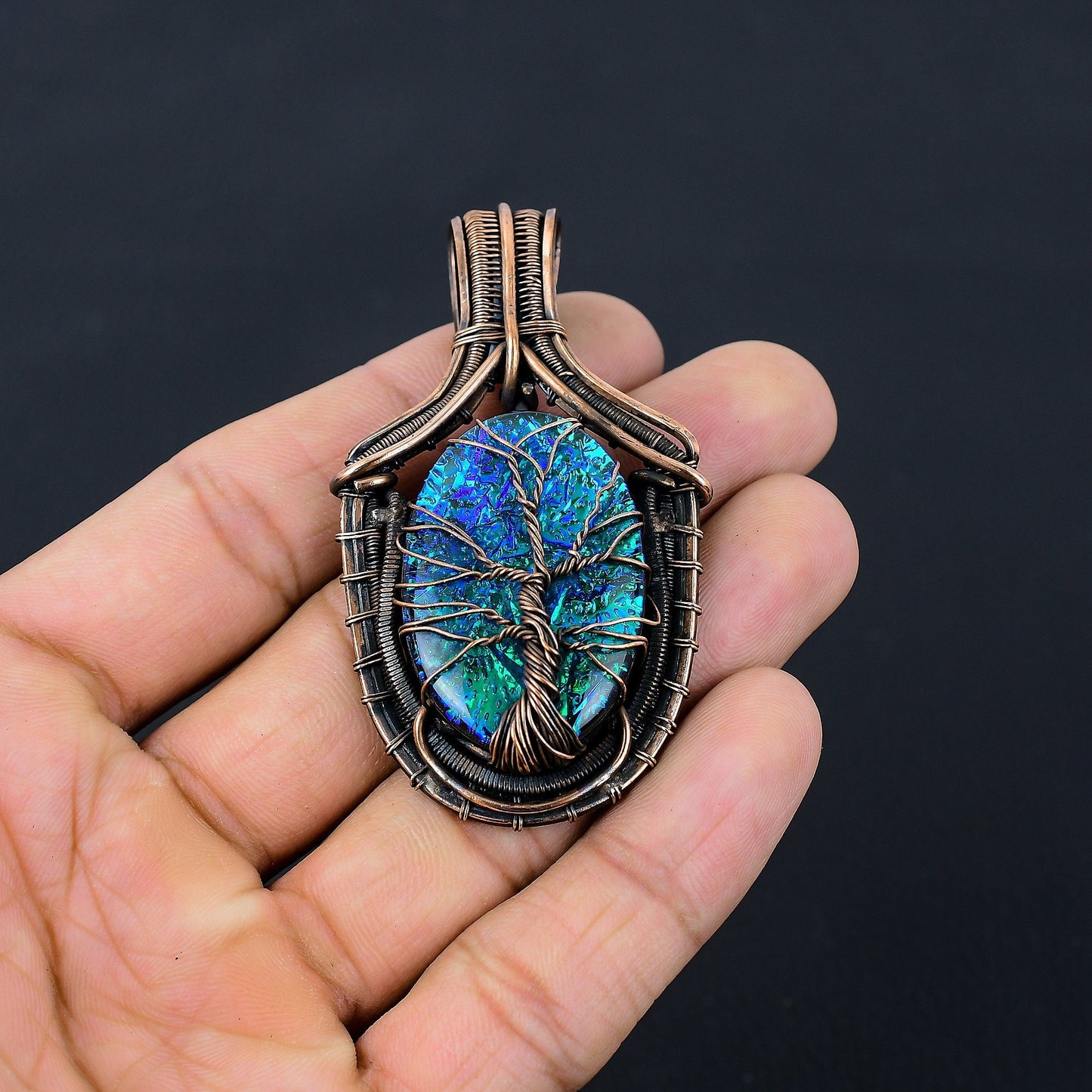 Blue Opal Gemstone Pendant