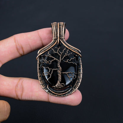 Black Onyx Gemstone Pendant