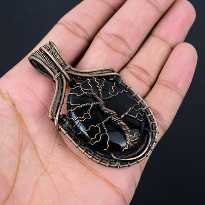 Black Onyx Gemstone Pendant