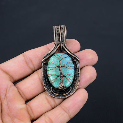 Blue Triplet Opal Gemstone Pendant