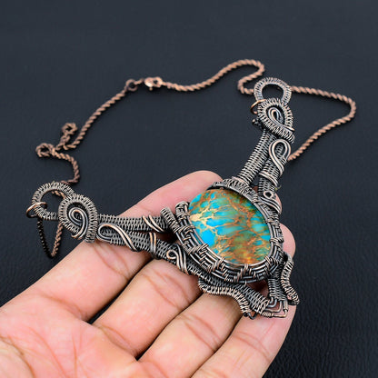 Blue Sea Sediment Gemstone Necklace
