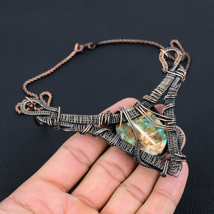 Blue Sea Sediment Gemstone Necklace