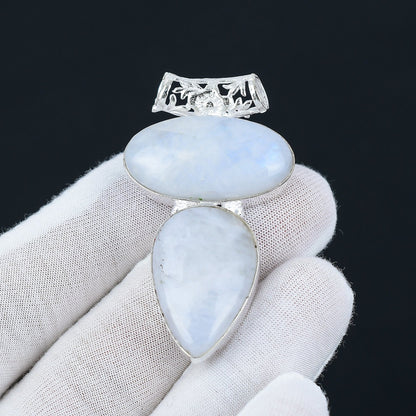 Rainbow Moonstone Gemstone Pendant