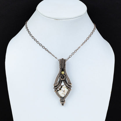 Brown & White Wild Horse Jasper Gemstone Pendant