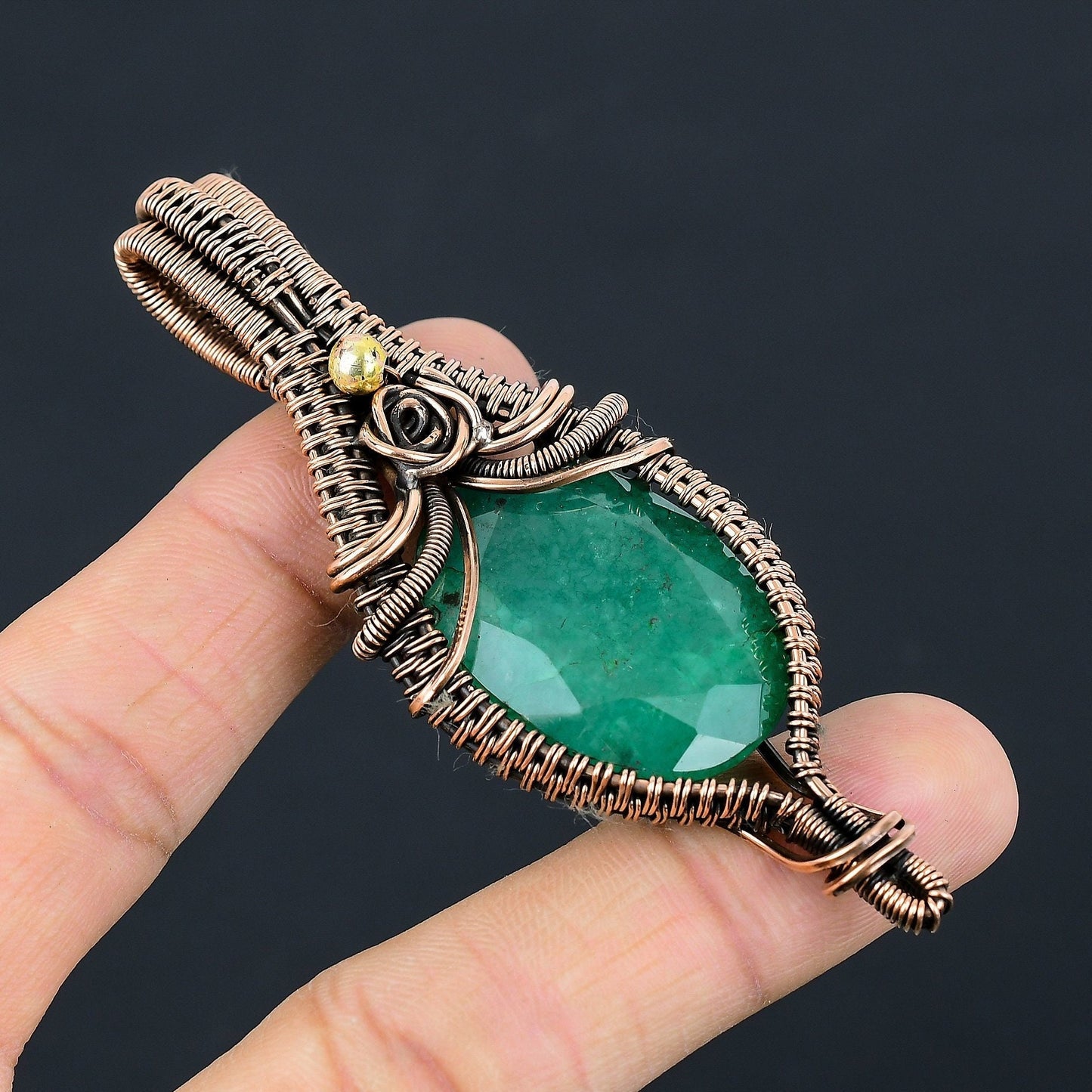 Green Emerald Gemstone Pendant