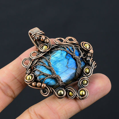 Blue Labradorite Gemstone Pendant