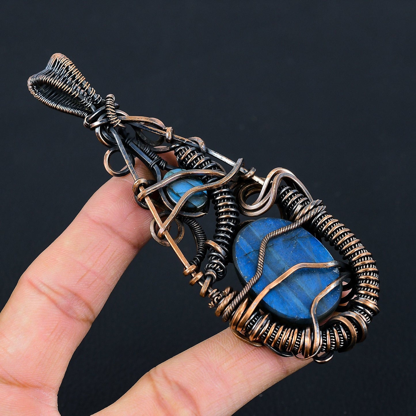 Blue Labradorite Gemstone Pendant