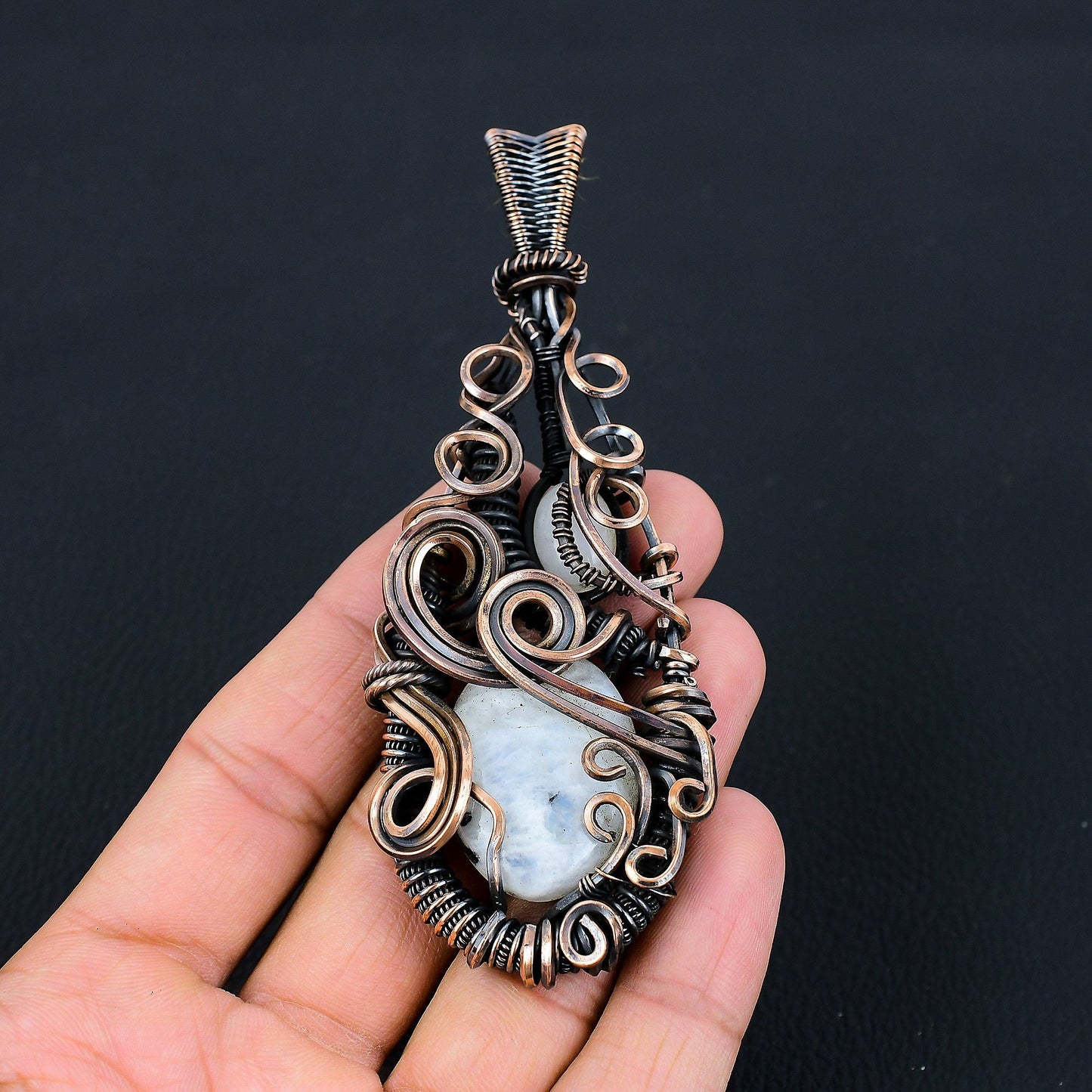 Rainbow Moonstone Gemstone Pendant