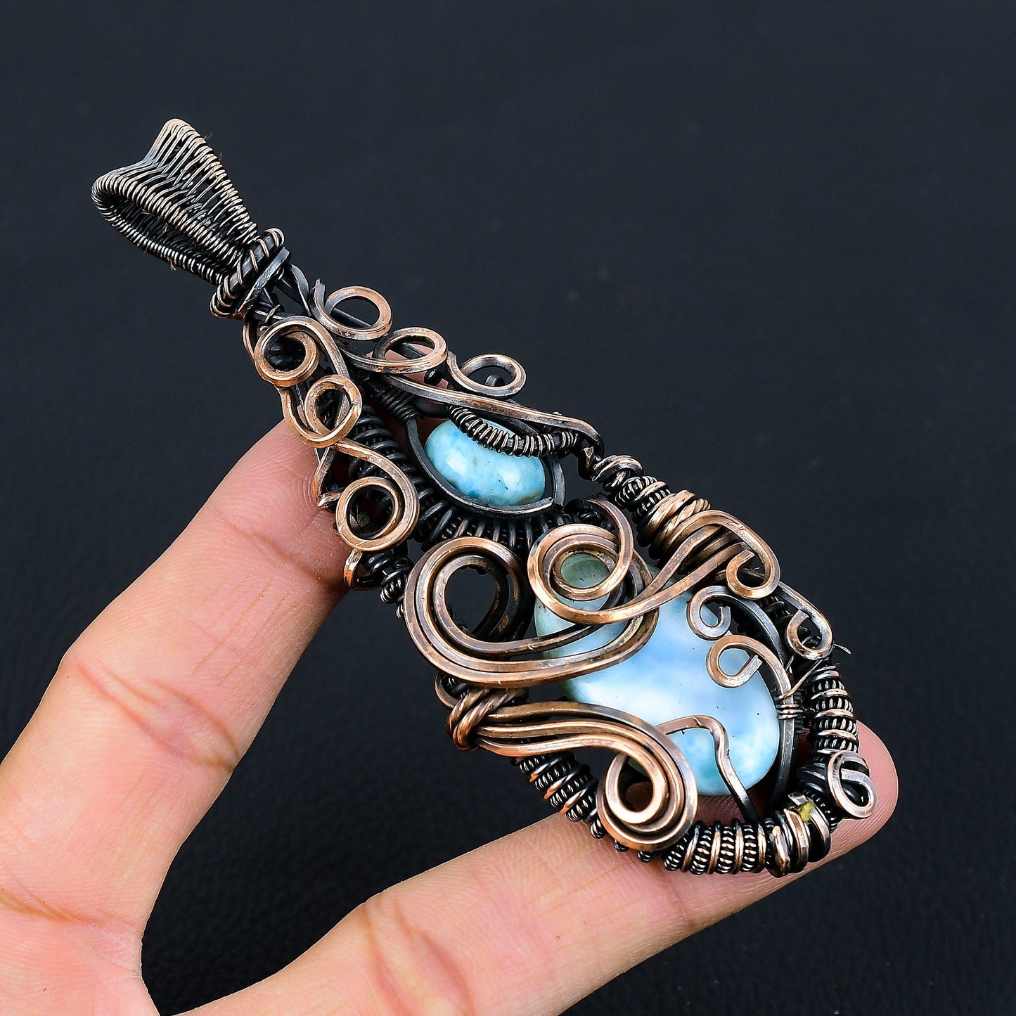 Blue Larimar Gemstone Pendant