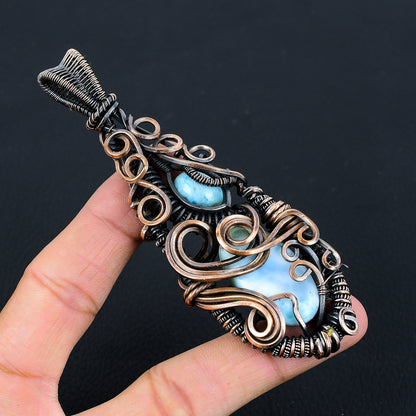 Blue Larimar Gemstone Pendant
