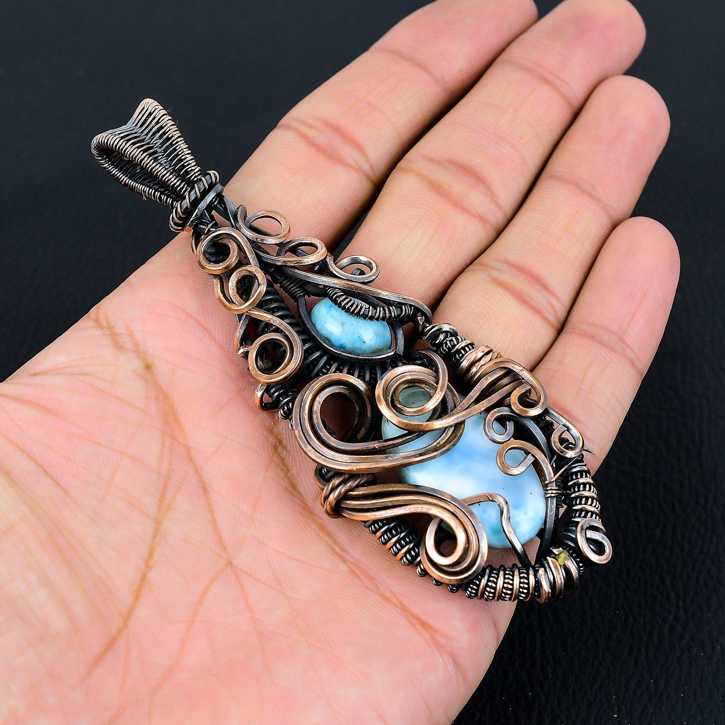 Blue Larimar Gemstone Pendant