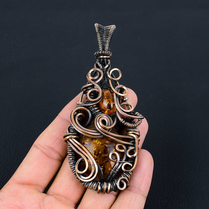 Honey Amber Gemstone Pendant