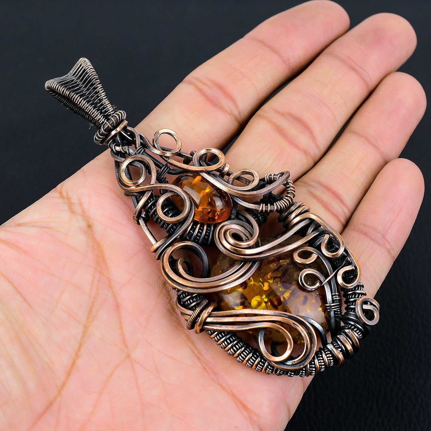 Honey Amber Gemstone Pendant