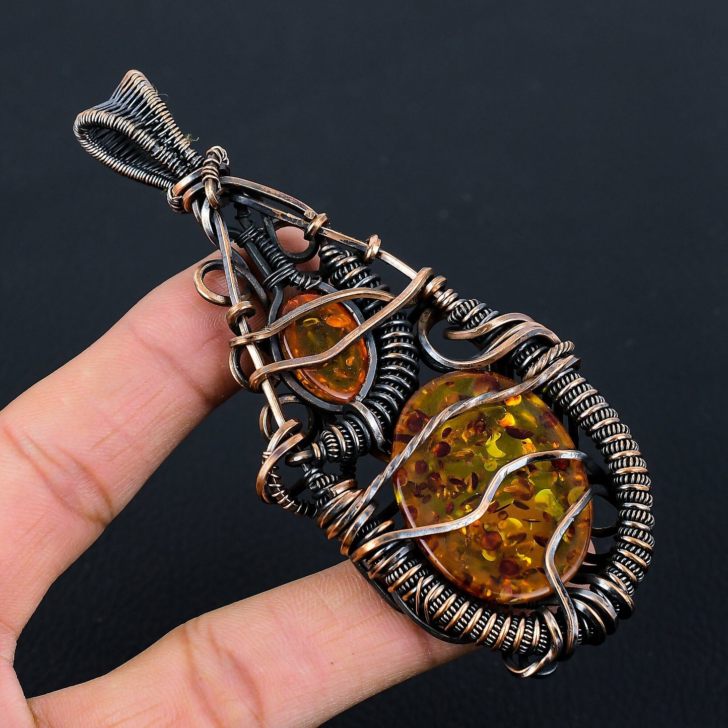Honey Amber Gemstone Pendant