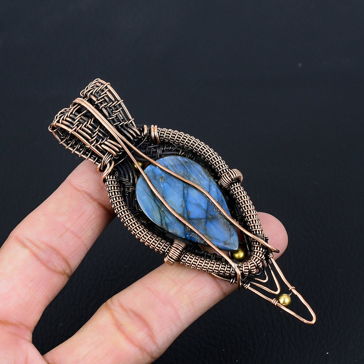 Blue Labradorite Gemstone Pendant