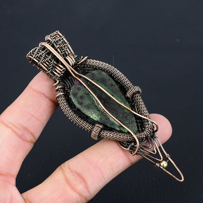 Green Ruby Zoisite Gemstone Pendant