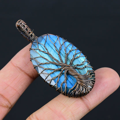 Blue Labradorite Gemstone Pendant