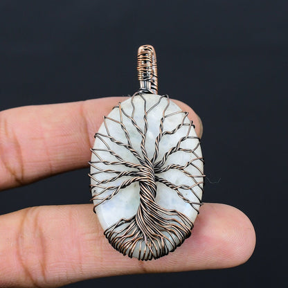 White Moonstone Gemstone Pendant