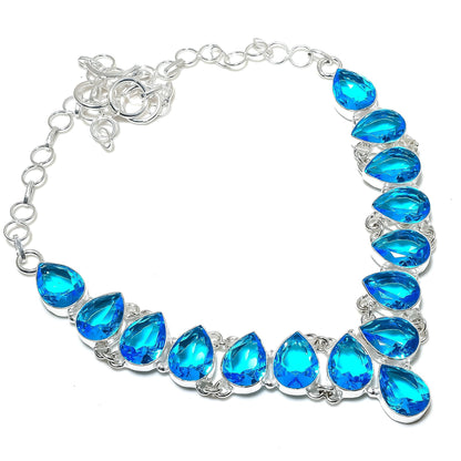 Blue Topaz Gemstone Necklace