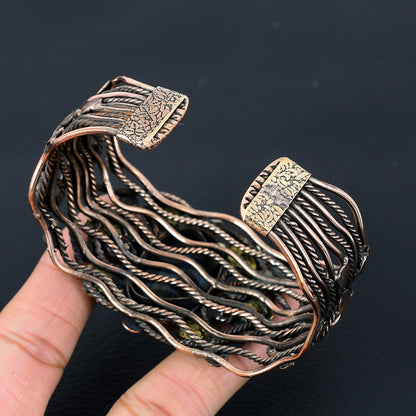 Blue Labradorite Gemstone Cuff Bracelet