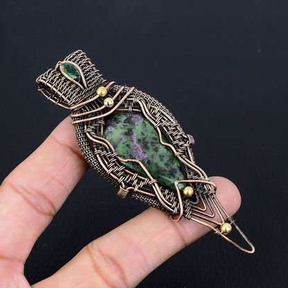 Green Ruby Zoisite Gemstone Pendant