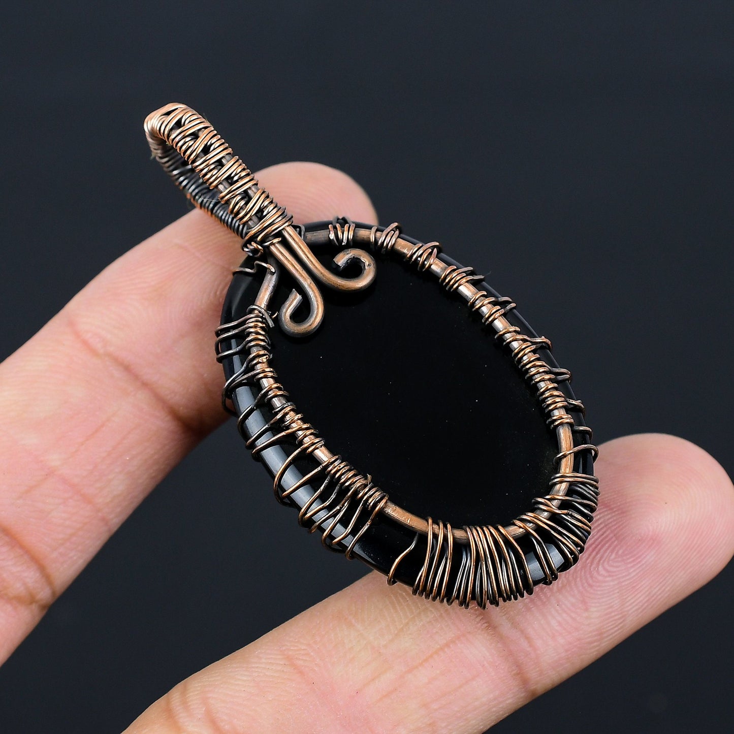 Black Onyx Gemstone Pendant