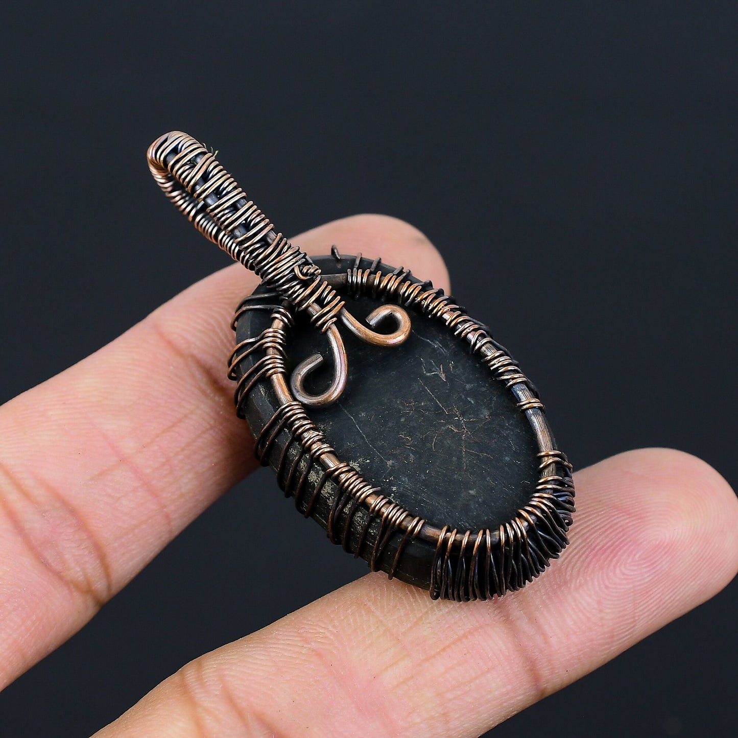 Blue Abalone Gemstone Pendant