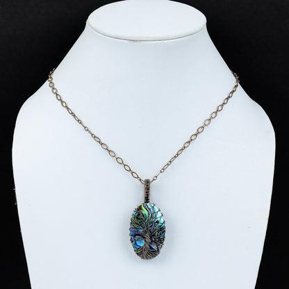 Blue Abalone Gemstone Pendant