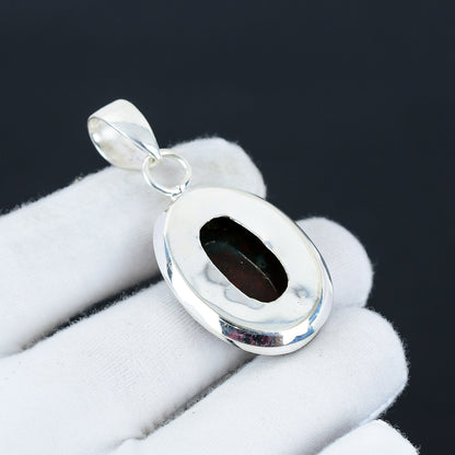 Green Bloodstone Gemstone Pendant