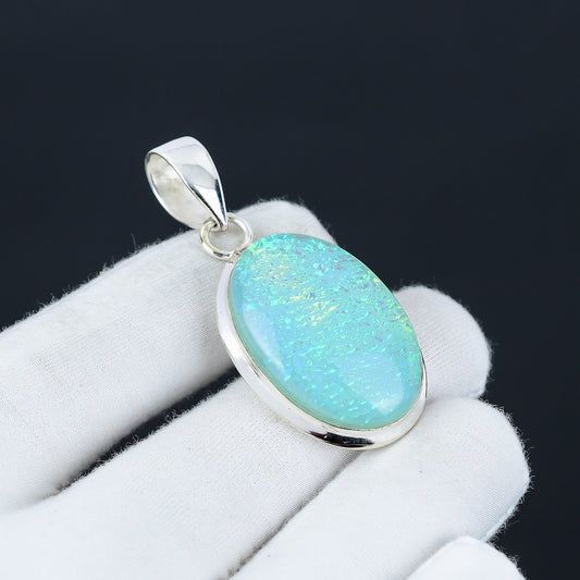 Orange Triplet Fire Opal Pendant