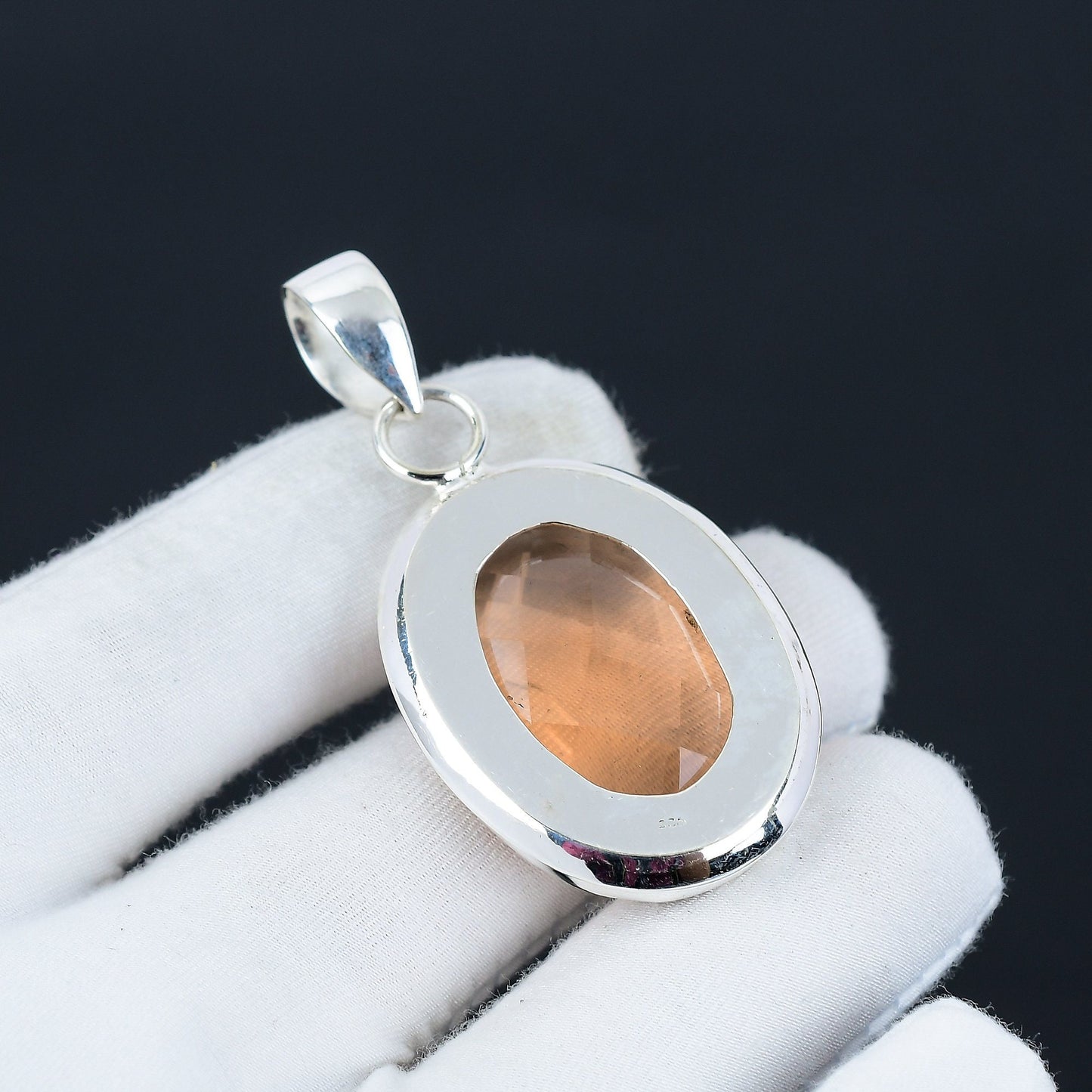 Peach Morganite Gemstone Pendant