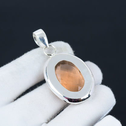 Peach Morganite Gemstone Pendant