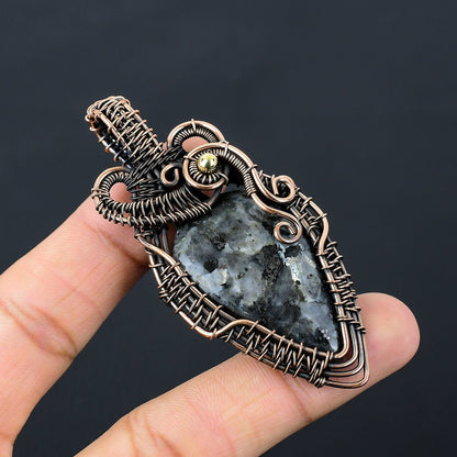Gray Larvikite Gemstone Pendant