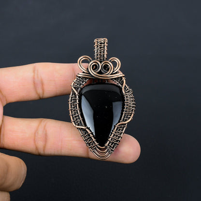 Black Onyx Gemstone Pendant