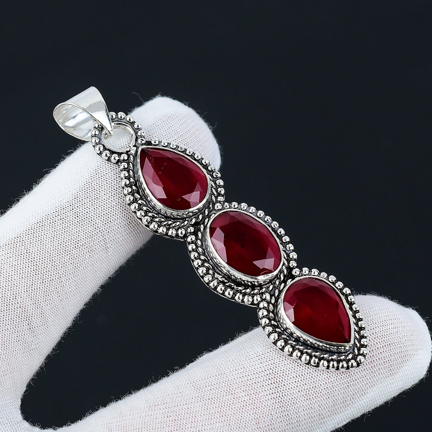 Red Ruby Gemstone Pendant