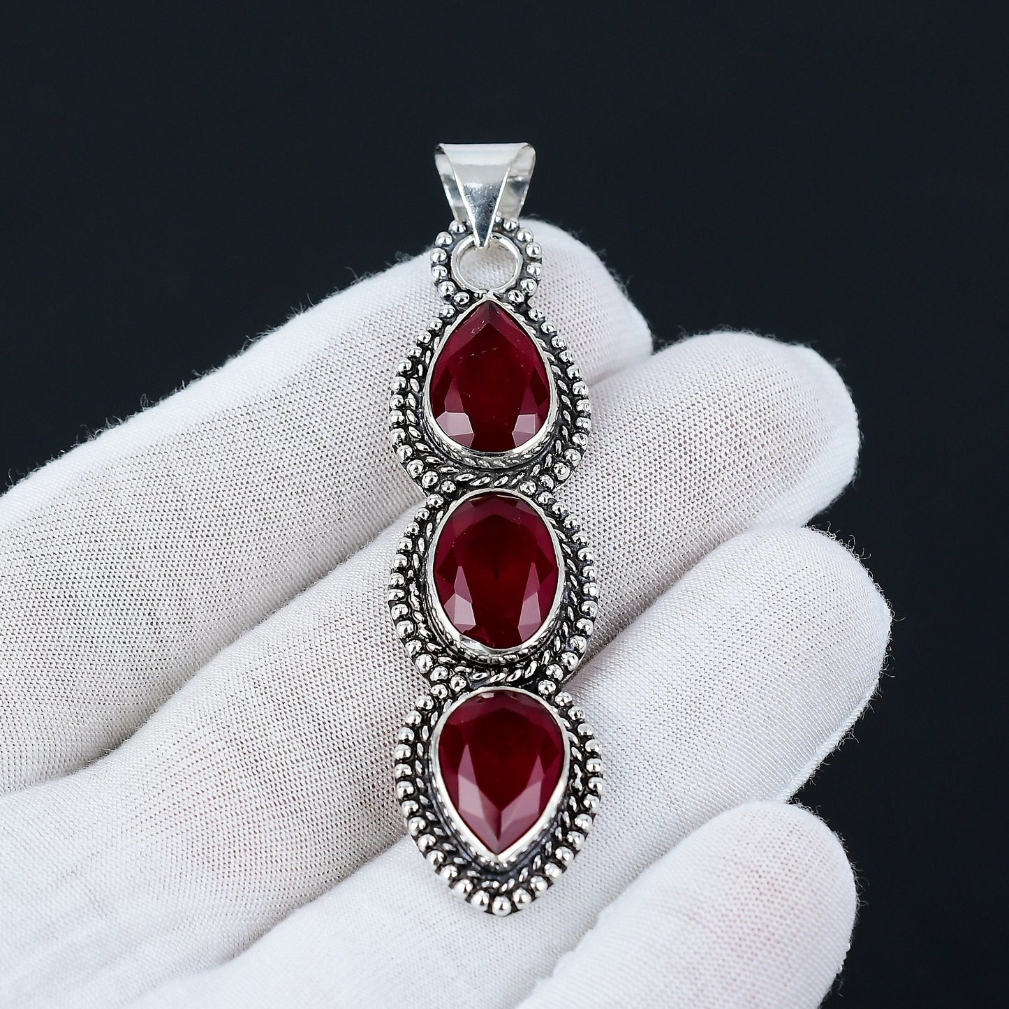 Red Ruby Gemstone Pendant