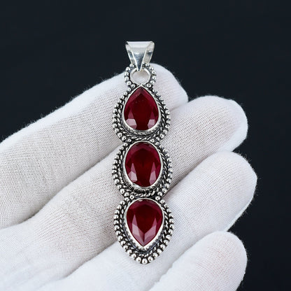 Red Ruby Gemstone Pendant