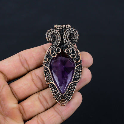 Purple Star Amethyst Gemstone Pendant