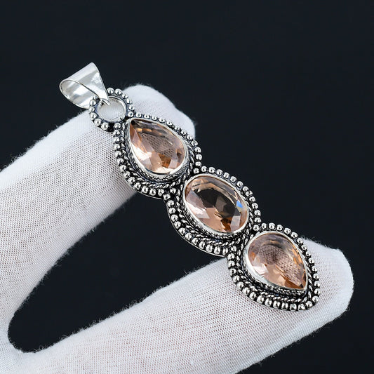Peach Morganite Gemstone Pendant