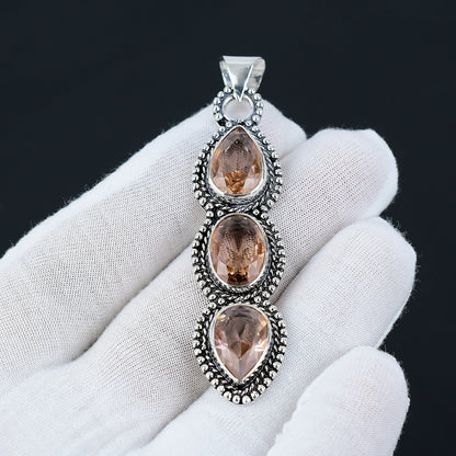 Peach Morganite Gemstone Pendant