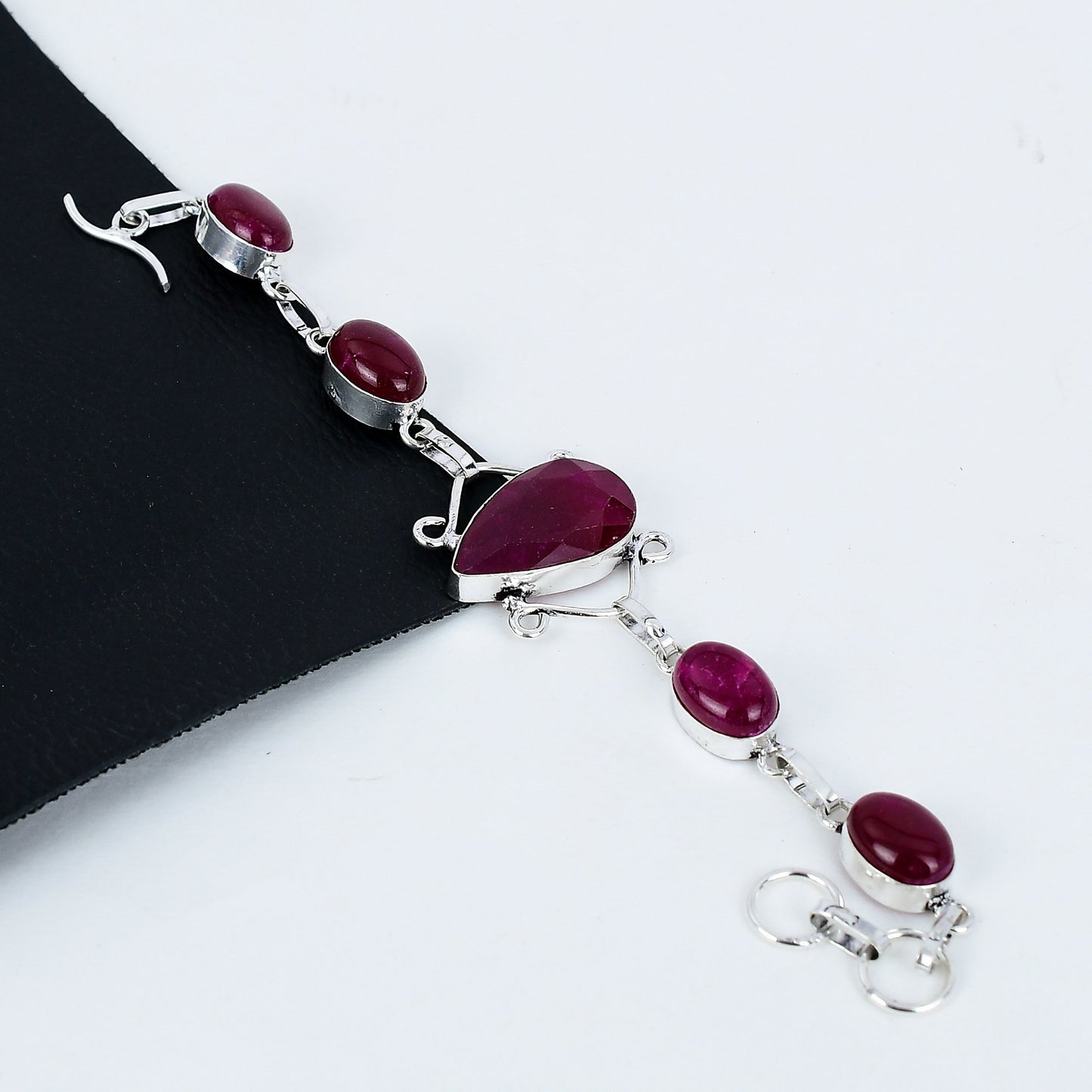 Red Ruby Gemstone Bracelet