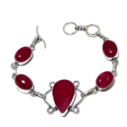Red Ruby Gemstone Bracelet